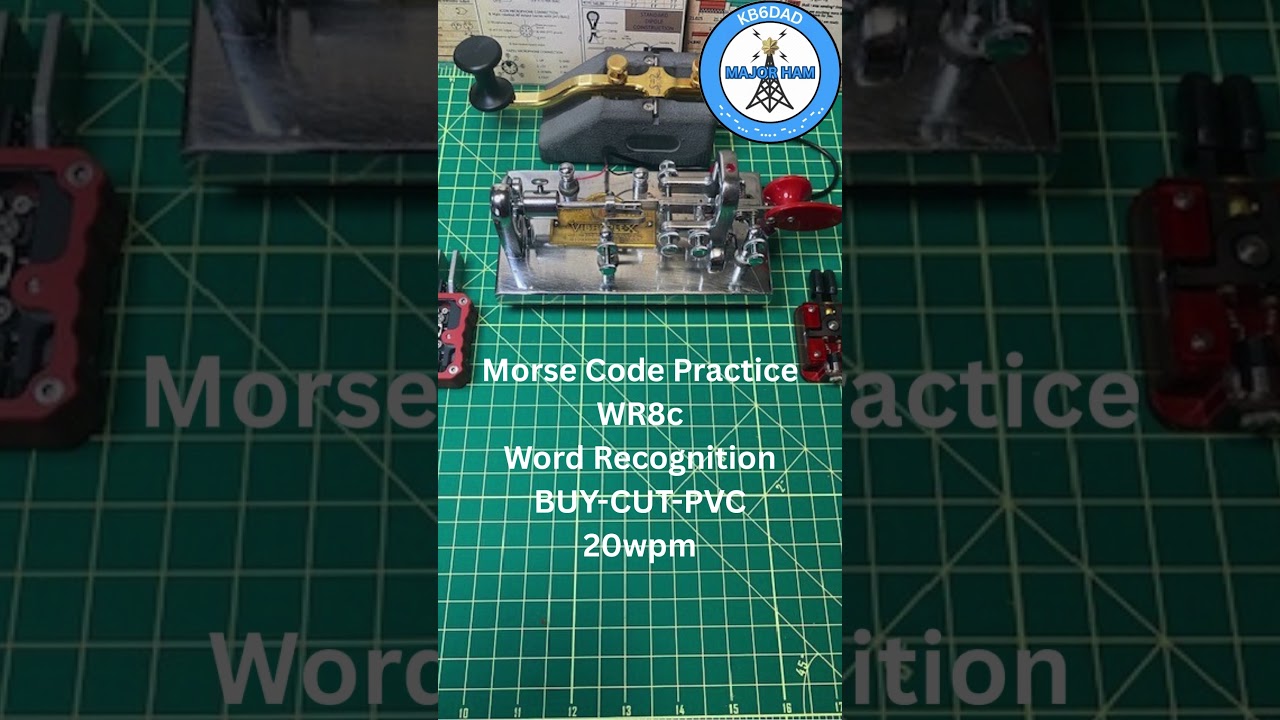 Morse Code Practice Word Recognition WR8c BUY-CUT-PVC 20wpm