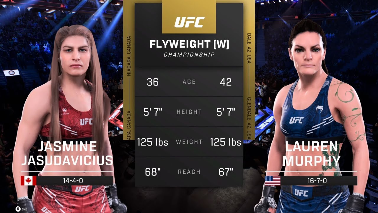 EA Sports UFC 5 Gameplay Jasmine Jasudavicius vs Lauren Murphy