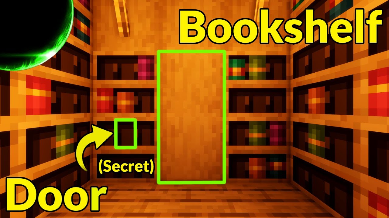 How to Make a Hidden Bookshelf Door (Java & Bedrock) | Minecraft Redstone Engineering Tutorial
