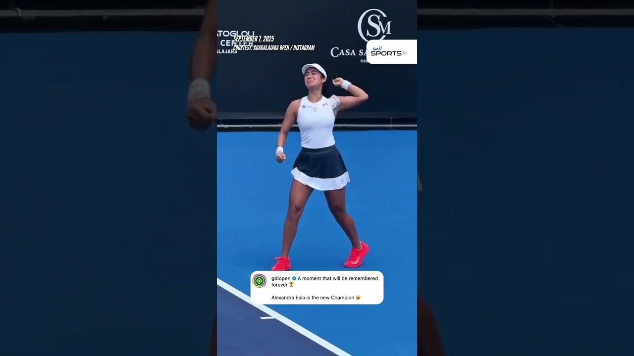HER WINNING MOMENT! 🎾 🏆 | GMA SPORTS #shorts