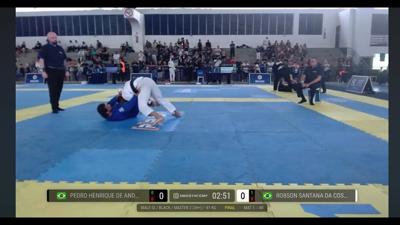 Robson Santana lutando a Final master 2 grandslan de jiu-jítsu pbjjf fev/26