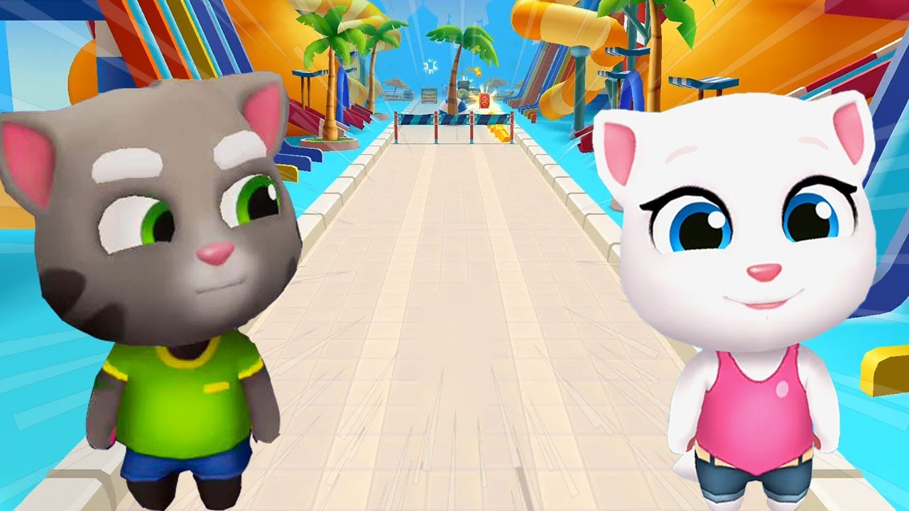 TALKING TOM GOLD RUN 2020 - NEW SPACE SIDE WORLD TALKING TOM  VS TALKING ANGELA #1