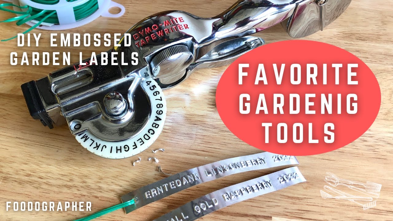 Best Gardening Tools - Vintage Dymo Mite Tape Writer - How To Label Plants With Aluminum Tags  DIY