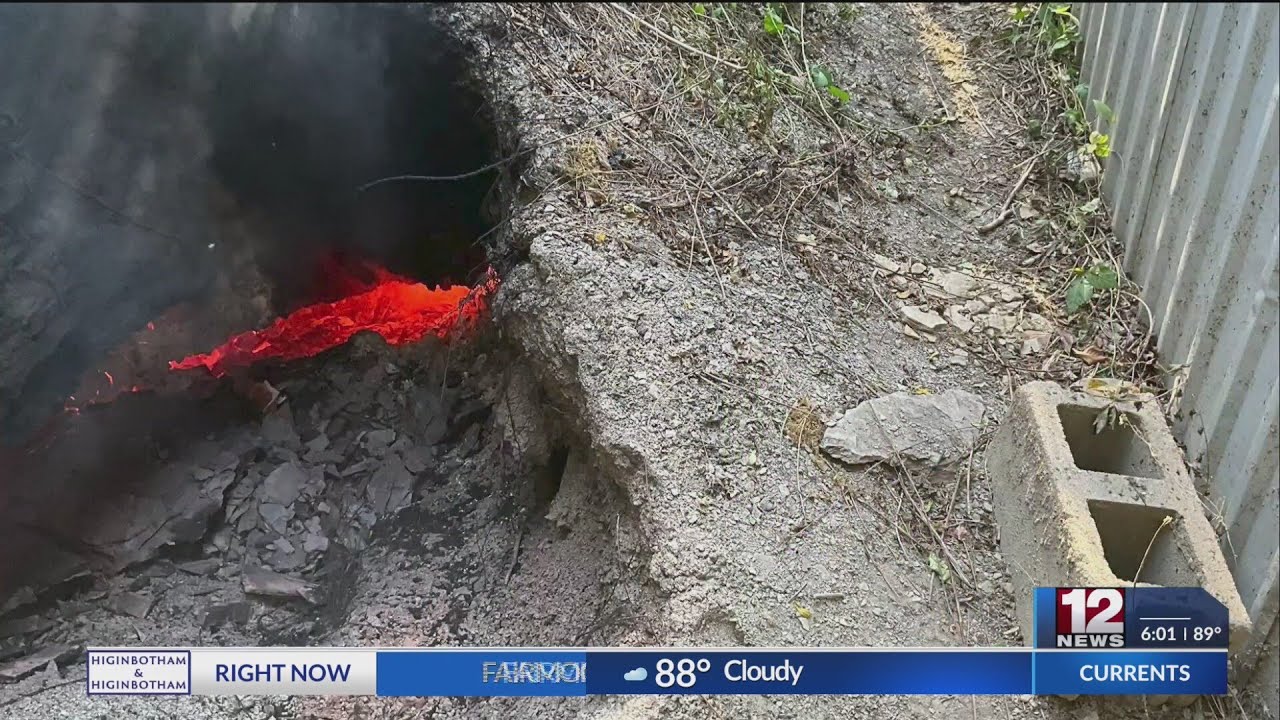 Hole at underground coal fire in Marion County registers 700 degrees