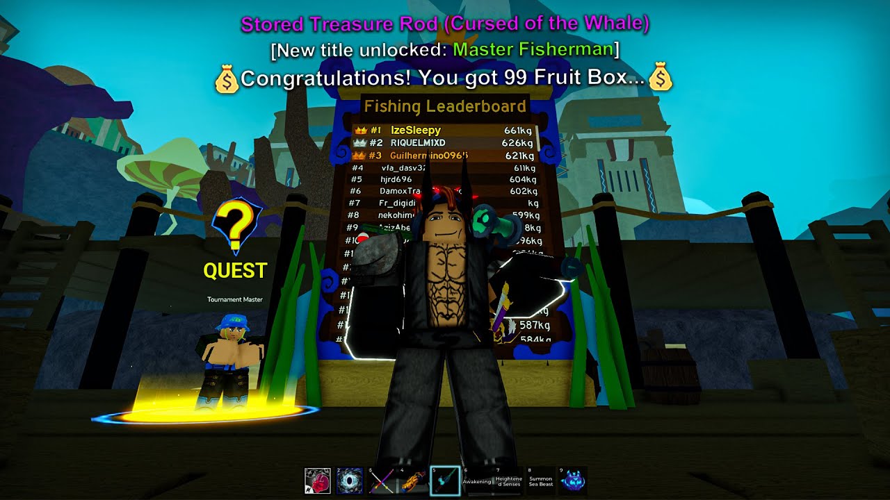 I Become The BEST MASTER FISHERMAN + TREASURE ROD in Blox Fruits!