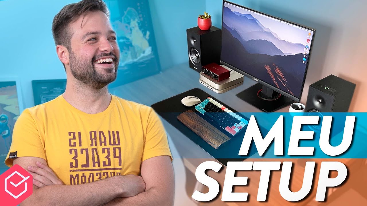MEU SETUP MINIMALISTA para TRABALHAR DE CASA!! // macmini + decoração