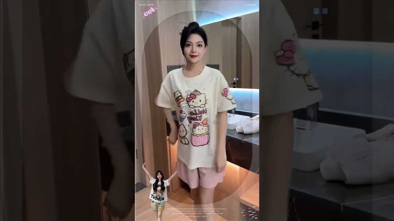 带胸垫云朵棉夏季睡衣女士短袖短裤可外穿家居服3061【后背无图案】#夏季穿搭 #家居服 #睡衣家居服 #睡衣 #可外穿睡衣 @DOU+小助手