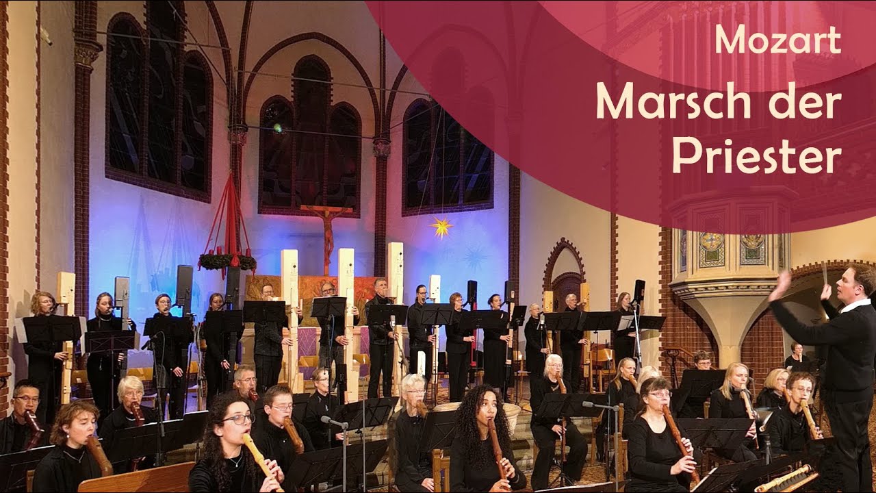 Mozart: Marsch der Priester (Zauberflöte) Berliner Blockflöten Orchester