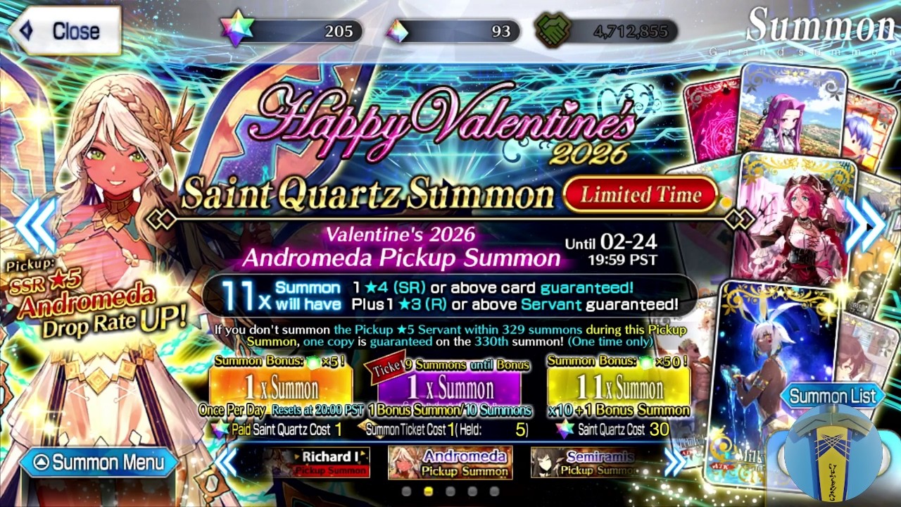 【FGO】Andromeda Summon | Valentine's 2026 Banner