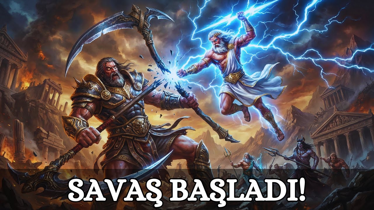 Bölüm 2 Yunan Mitolojisi | TİTANLAR SAVAŞI: Zeus vs Kronos! Şimşek Tırpanı Parçalıyor