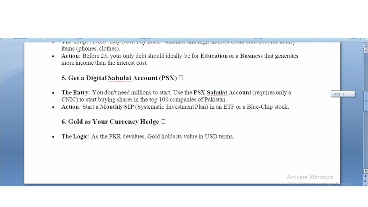 The Financial Survival Guide for Gen Z in Pakistan 🇵🇰 / The 25-Under-25 Financial Checklist