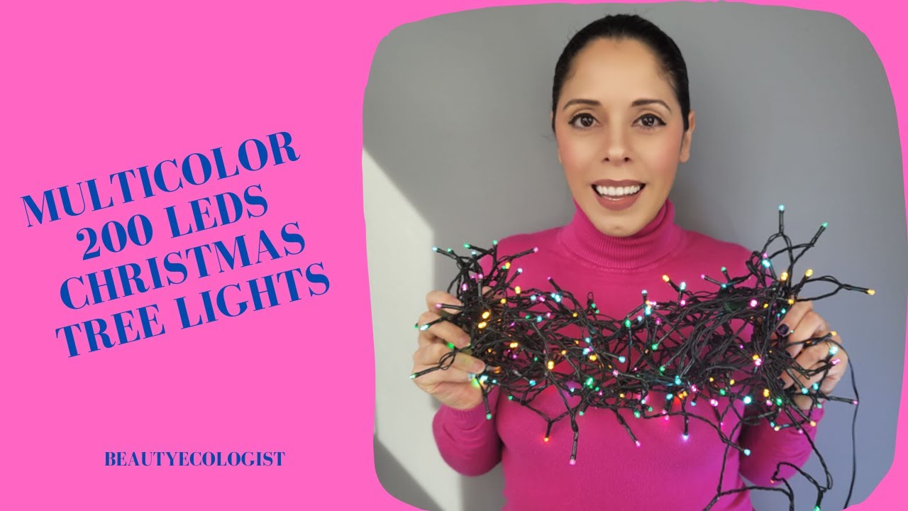 Multicolor Indoor/Outdoor 200 LED Christmas Tree Lights with Plug & 8 Modes Unboxing + Discount Code