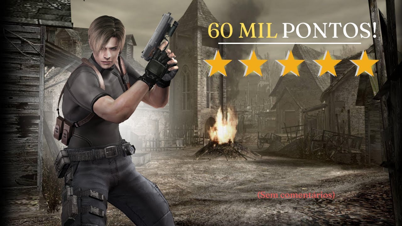 RESIDENT EVIL 4 - 5 Estrelas com o Leon no modo mercenários na vila!