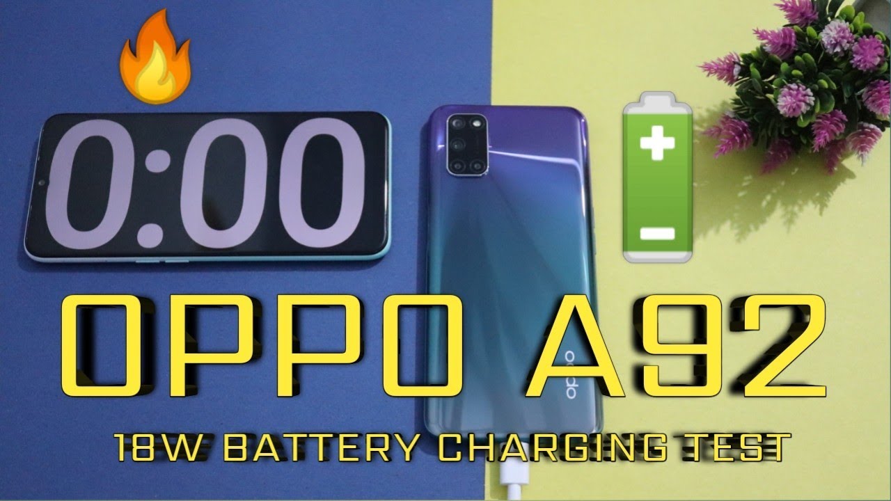 Oppo A92 Battery Charging Test 0 to 100% | 18W How Long to Charge Full 5000mAh Battery