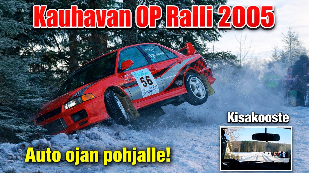 Kauhavan OP Ralli 2005 - Auto ojan pohjalle!