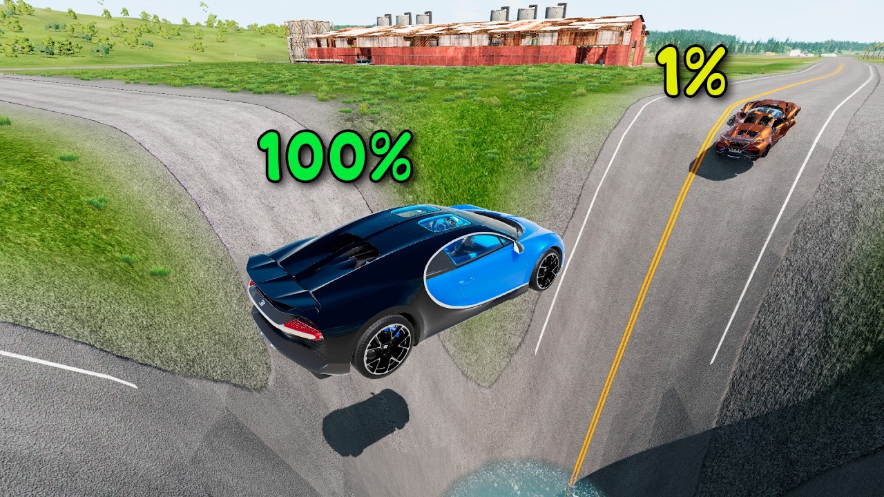 🔥 Realistic Survival Chance Crashes! 🔥 Jumping over potholes! BeamNG Drive 🚗 Ep.18 #beamngdrive