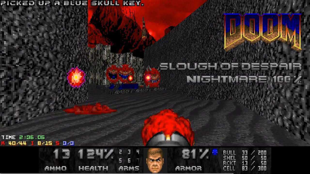 [PC] Doom - E3M2: Slough of Despair -- Nightmare 100%