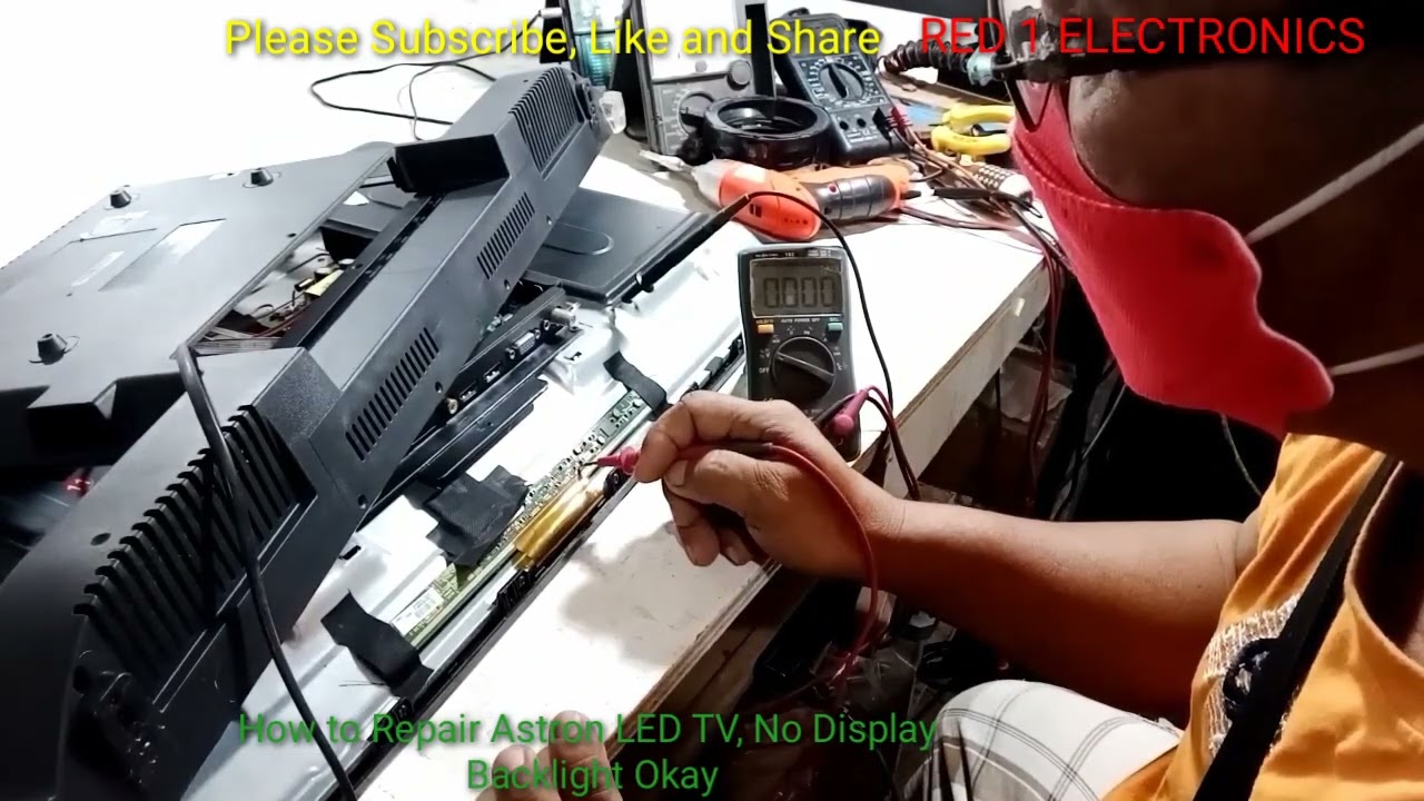 How To Repair Astron LED TV, No Display Backlight Okay | Panel Repair |RED 1 ELECTRONICS