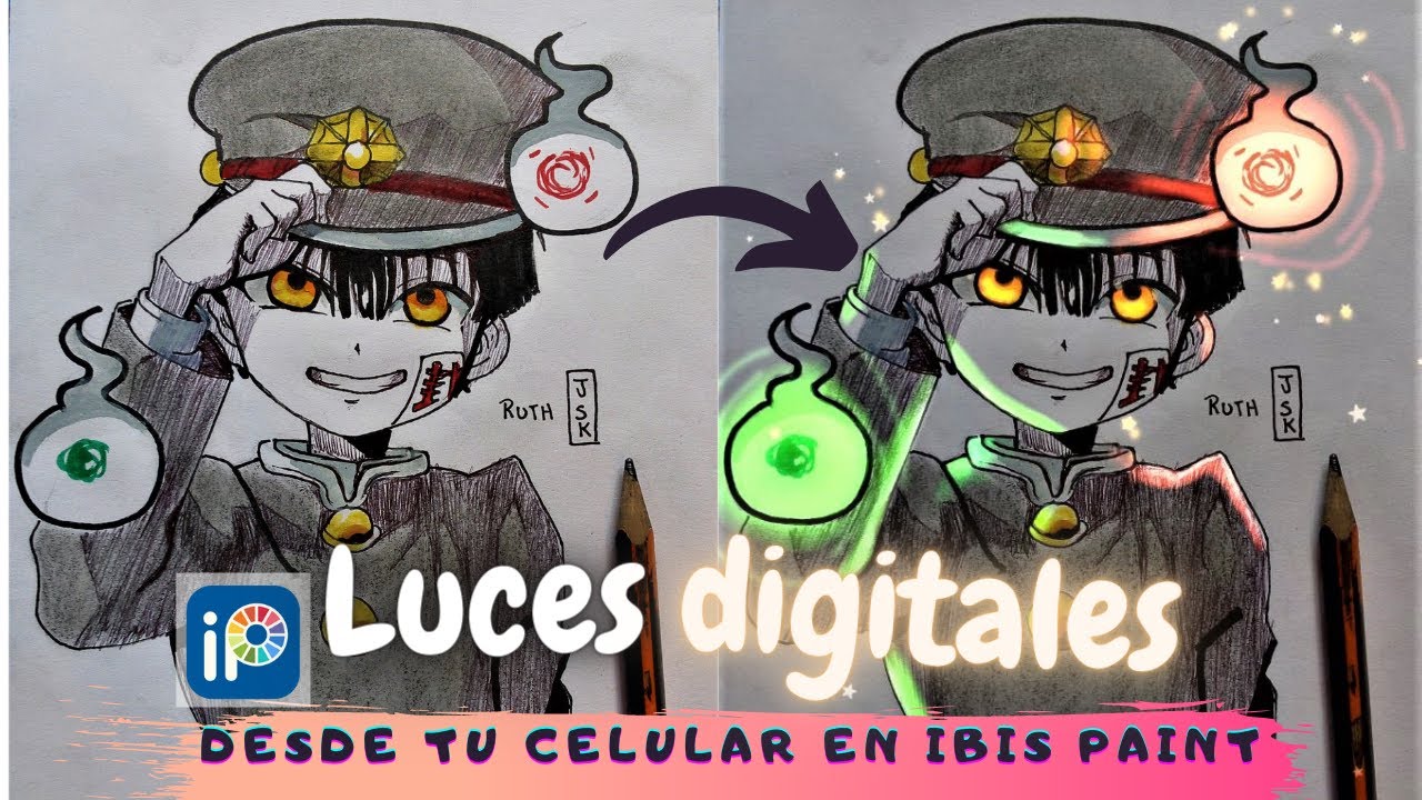 Tutorial: Realiza efectos de luces desde tu celular-Hanako || Ibis Paint/ Glow art