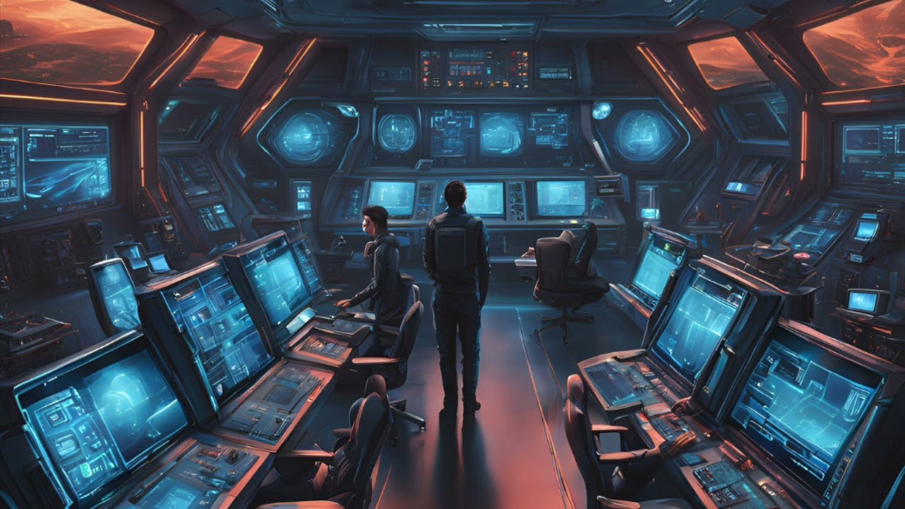 🛰 Spaceship Control Room Ambience  | 1H+ Futuristic Background NoiseSapceship control room