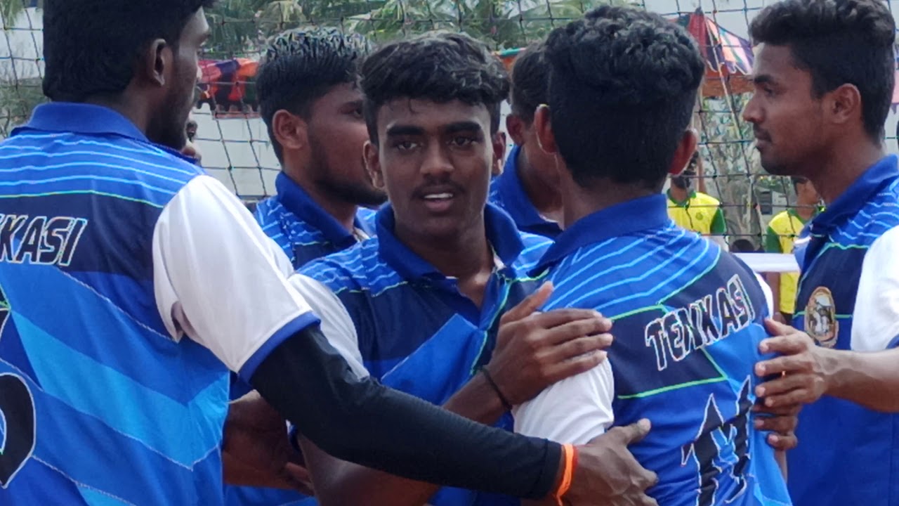 Tamil Nadu throwball association tenkasi vs Trichy. year 2021
