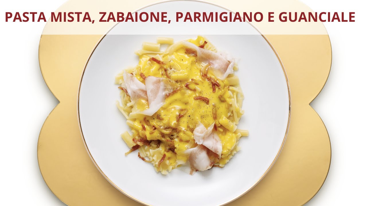 Chef Deg: Pasta mista, zabaione salato, parmigiano e guanciale