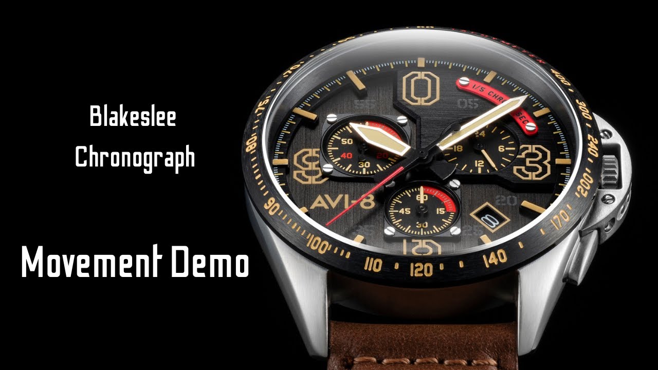 Blakeslee Chronograph Movement Demo | P51 Mustang Collection | AV 4077