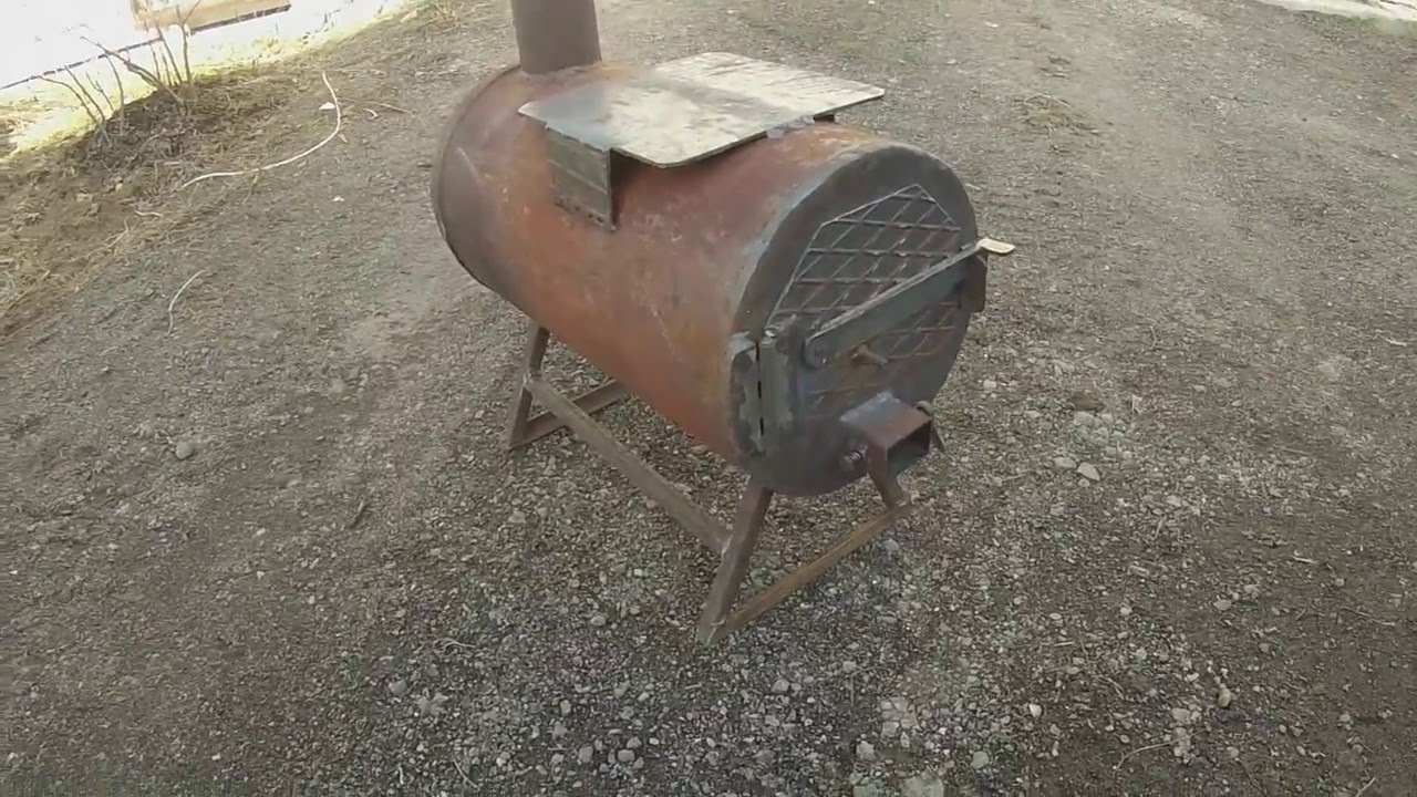 Супер- Печь буржуйка 100% КПД из газового баллона. Отопление гаража. Своими руками