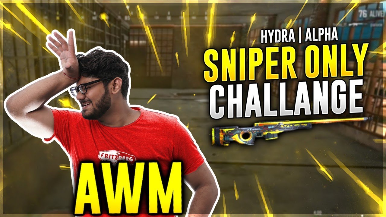 ONLY SNIPER CHALLENGE + CHICKEN DINNER!! 😱😍 || H¥DRA | ALPHA PUBG MOBILE FUNNY HIGHLIGHTS!! 😂