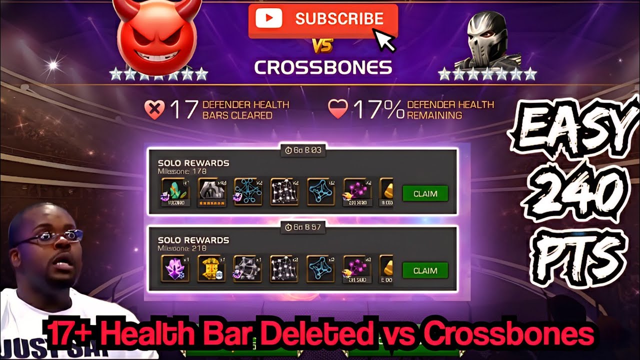 17+ Health Bar vs Crossbones | What a Cook 🍳  !! Easy Points 240 pts