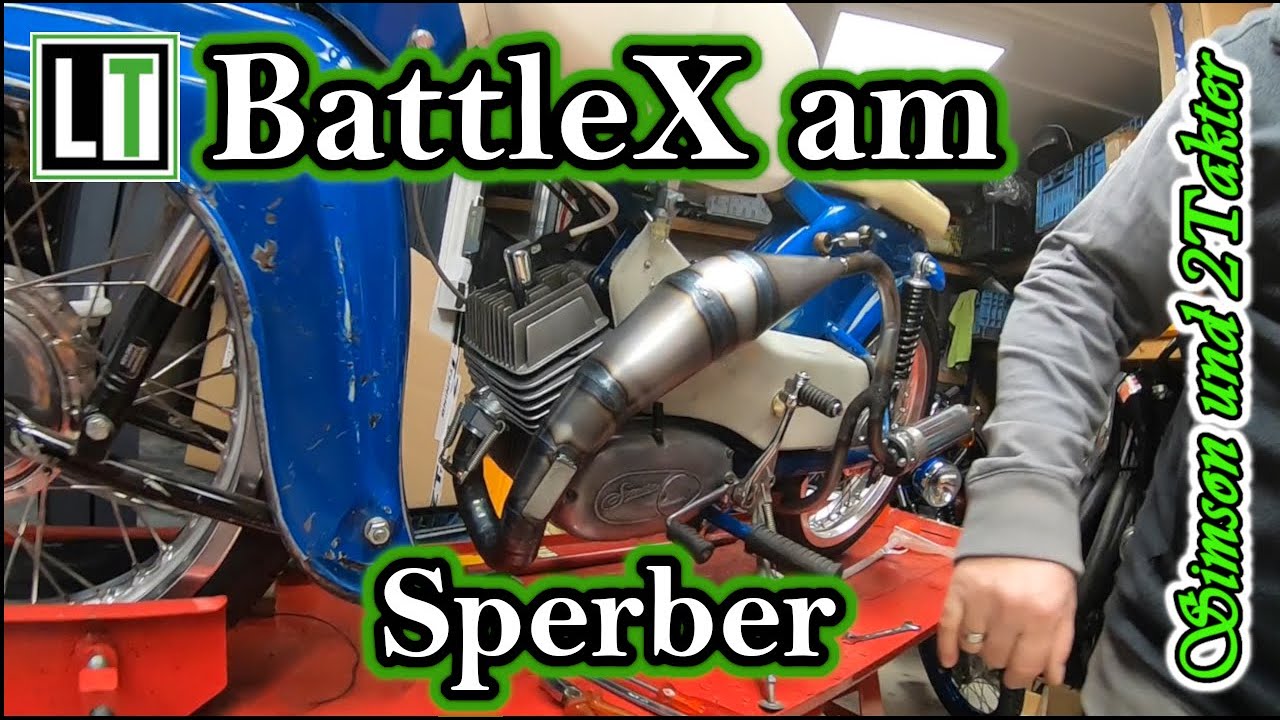 Simson Sperber 63ccm mit Langtuning BattleX Auspuff veredelt von Miss Simson