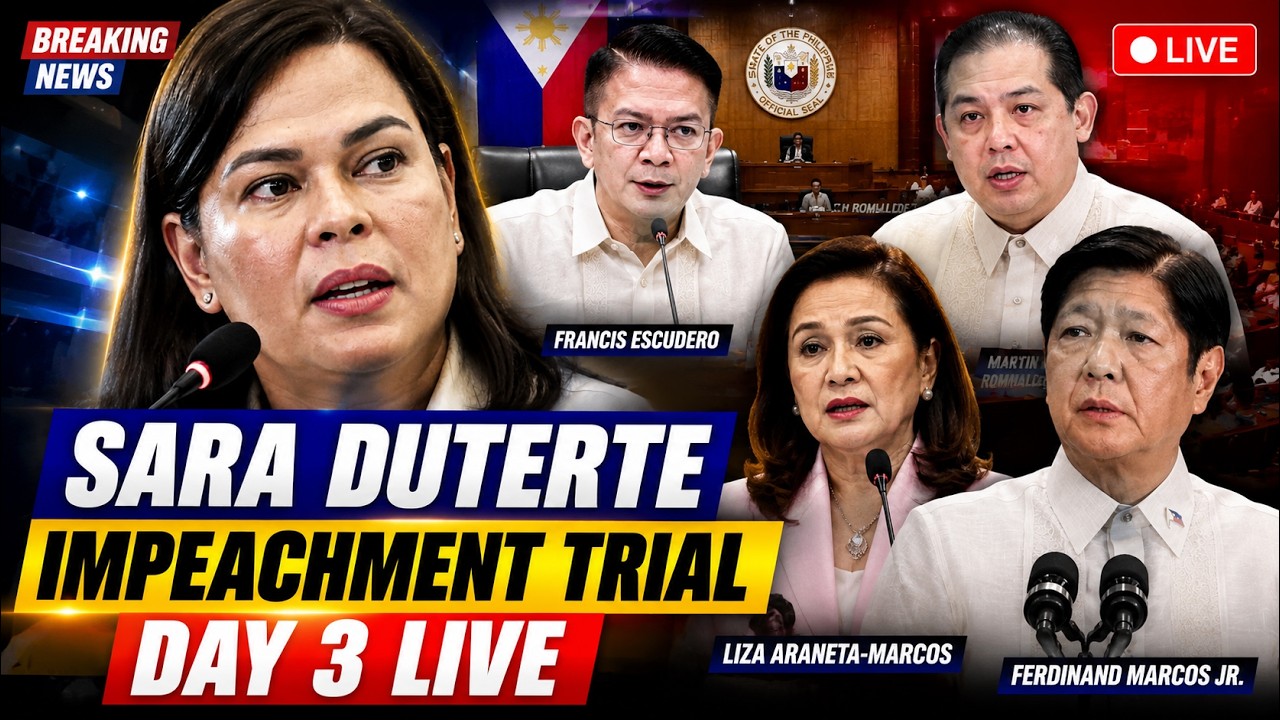 LIVE: VP Sara Duterte Impeachment Trial | Day 3 | Philippine Senate Hearing LIVE