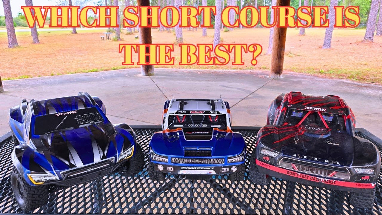 Кто лучше всего справляется с коротким курсом? Arrma V Team Corally V Traxxas