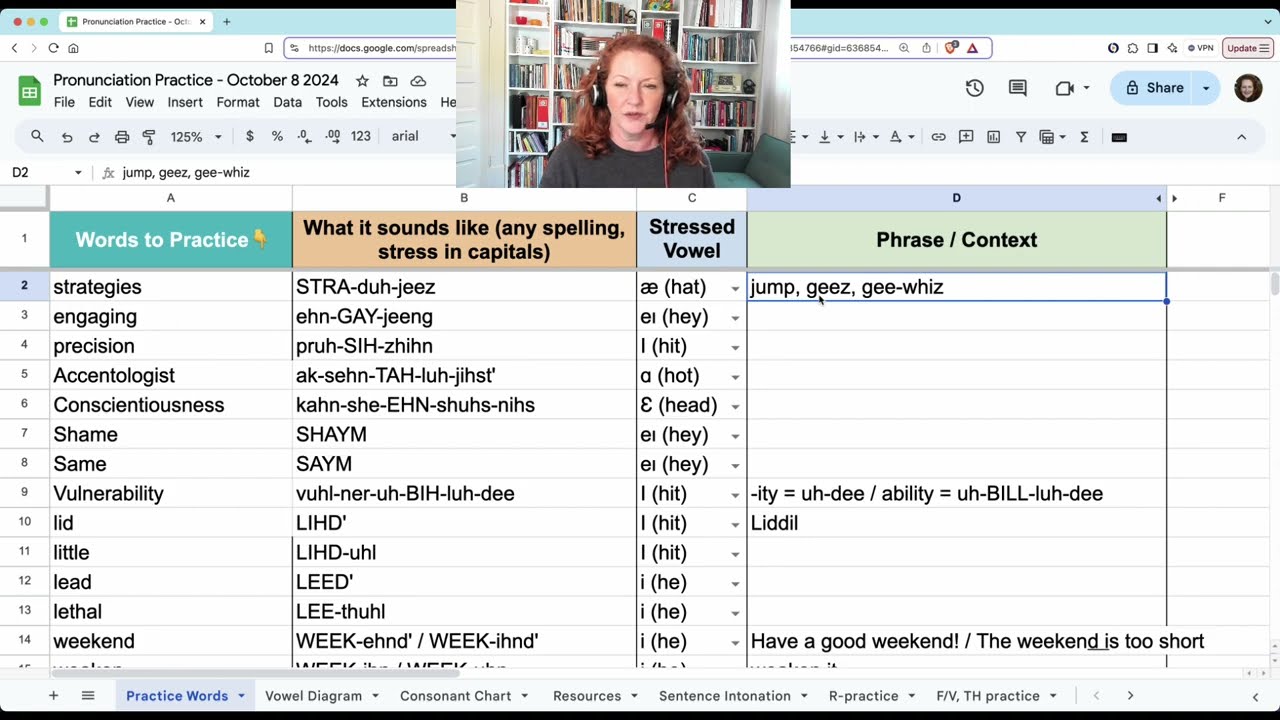 American English Pronunciation Practice - October 8, 2024