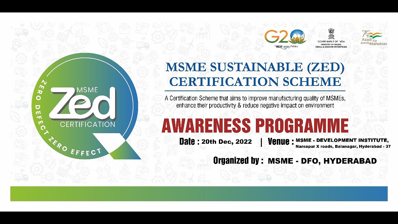 MSME Sustainable (ZED) Certification Scheme
