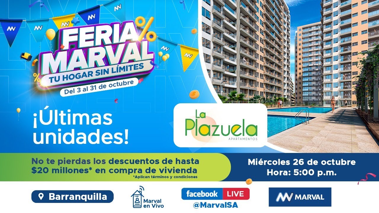 El lugar ideal frente a la plaza de la paz en Barranquilla.