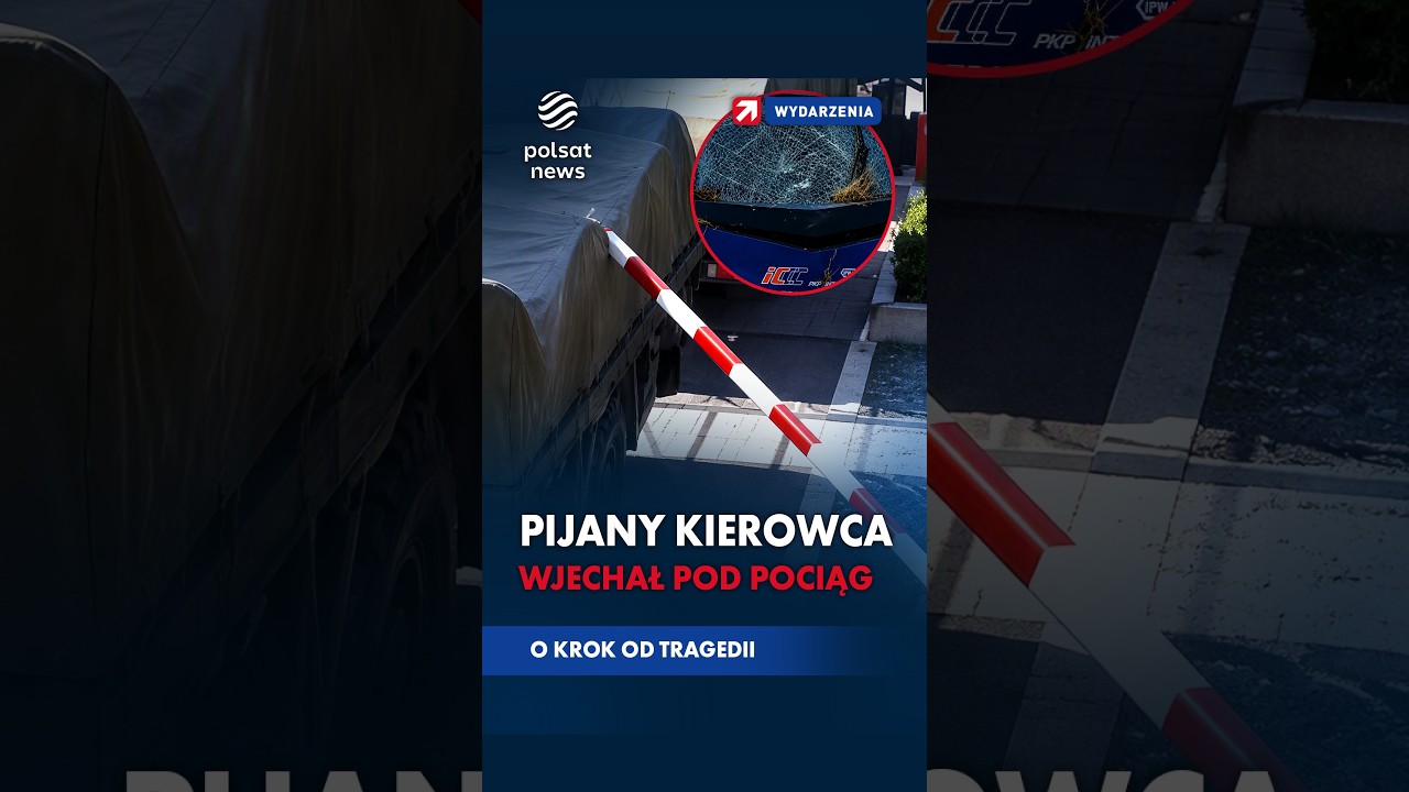 O krok od tragedii. Pijany traktorzysta wjechał pod pociąg