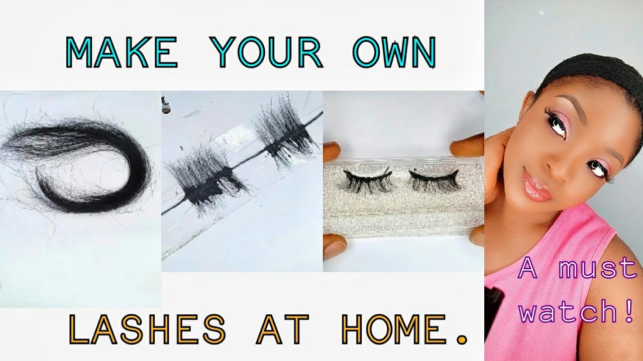 OMG😱 Handmade Lashes From Scratch At Home Using Kanekalon Braiding Hair Extension| Macamy