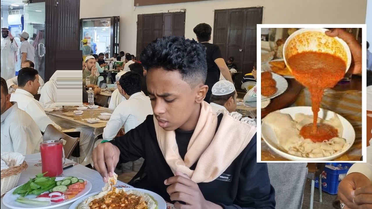 غدانا في مطعم شعبي سوداني أول مرة أجرب أكلة شعبية سودانية🇸🇦