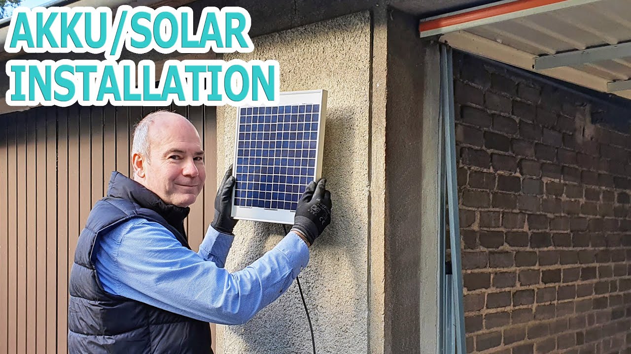 Garagentor&ouml;ffner mit Akku und Solarpanel Montage Video