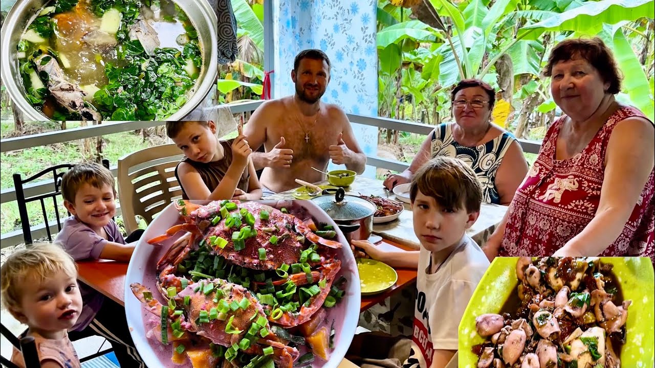 FILIPINO DINNER WITH A RUSSIAN FAMILY