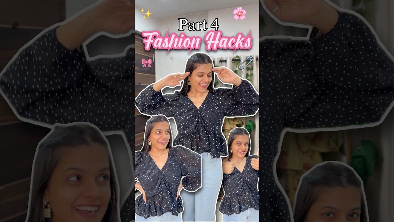 Solution for your deep necks 👗Shruti Kothari #fashionhacks #deepneck #hacks #stylinghacks #styling