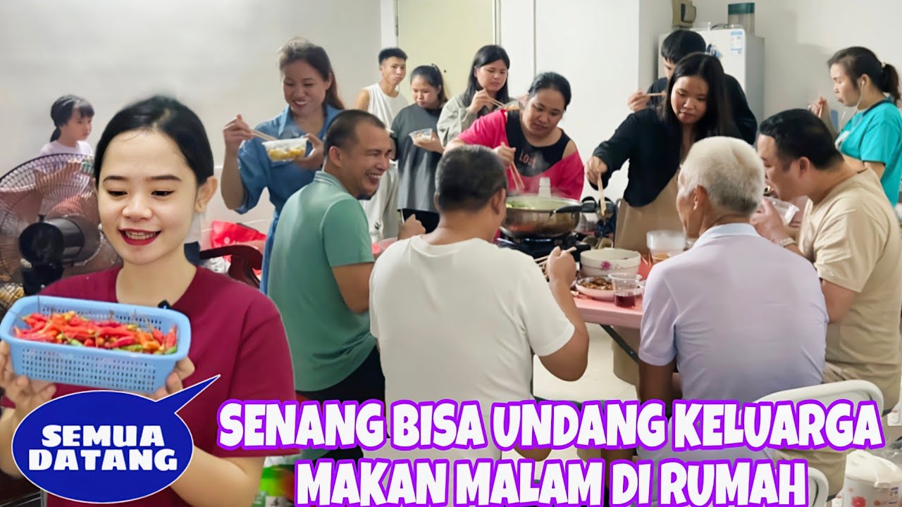 ALHAMDULILLAH BISA MENGUNDANG KELUARGA BESAR YANG ADA DONGGUAN MAKAN BERSAMA DI KONTRAKAN BARU