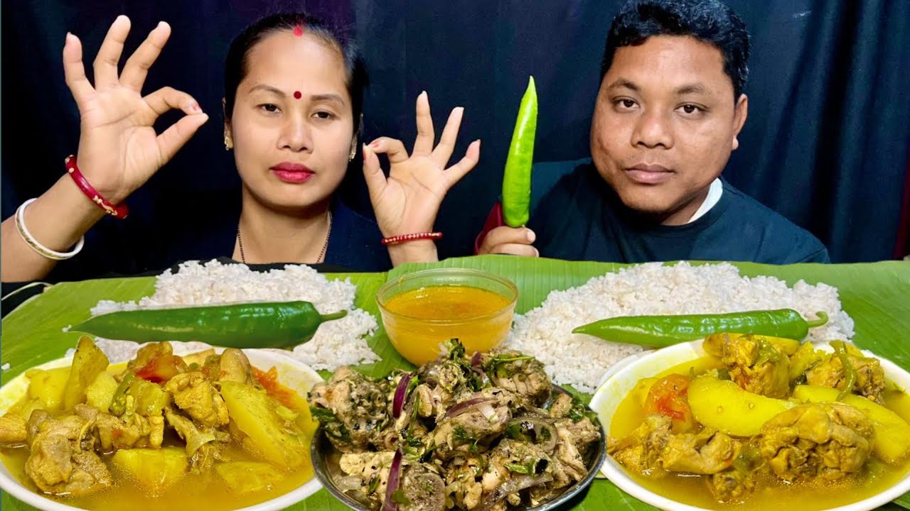 Tiprasa Traditional Style Cooking // Chicken Boiled Curry & Spicy 🥵 Chicken Chutney With Local Rice 