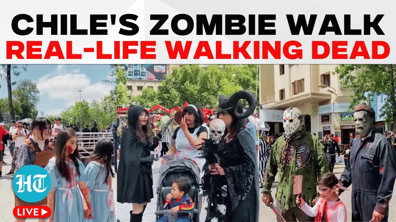 LIVE | Zombie Apocalypse Hits Chile: Thousands Invade Santiago Streets | 14th Annual Zombie Walk