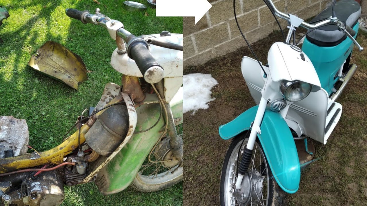 amatérská renovace Jawa pionýr 20 1975