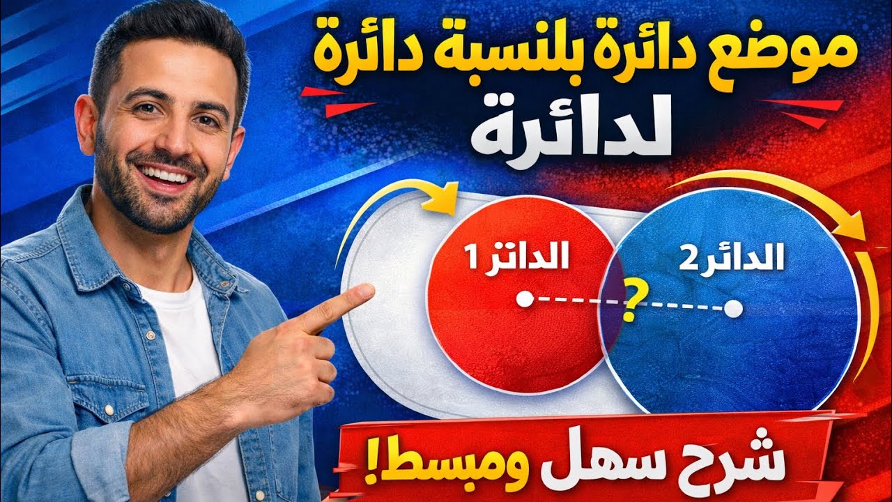 ‏الدرس الثالث (موضع دائرة بالنسبة للدائرة ) للصف الثالث الإعدادي ￼هندسة