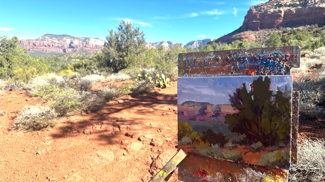 Chimney Pass Loop Vista | Plein Air Painting Sedona, Arizona