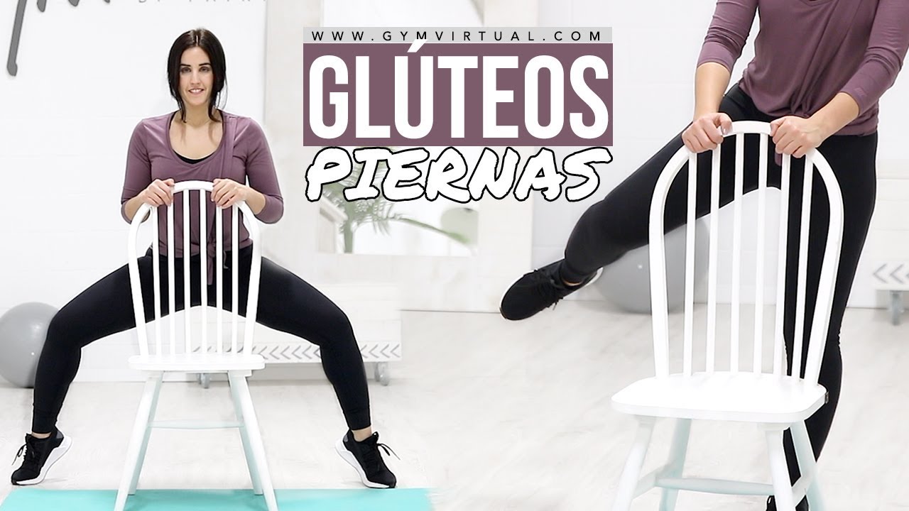 Ejercicios de glúteos y piernas con una silla | GymVirtual