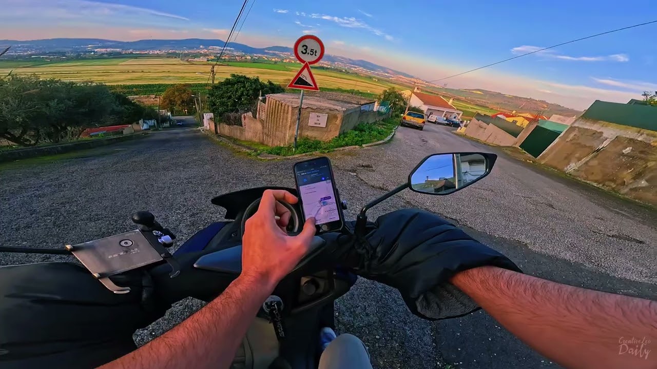 Most Dangerous Road in Lisbon Portugal | RAW #nmax125 Video #gopro12 HDR Video